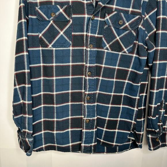 Jach's Blue Men's Flannel Warm Cotton Button Down Shirt Shacket Medium - Picture 3 of 6